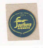 Southern Airways 15 year sticker